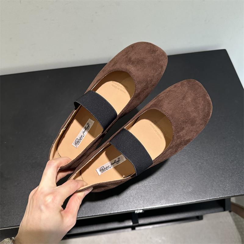 Fashion Bailamos New Women Flats Soft Mary Jane Shoes Soft Casual Outdoor Dress Flat Ballet Shoes Round Toe Shallow Slip On Flats Mujer