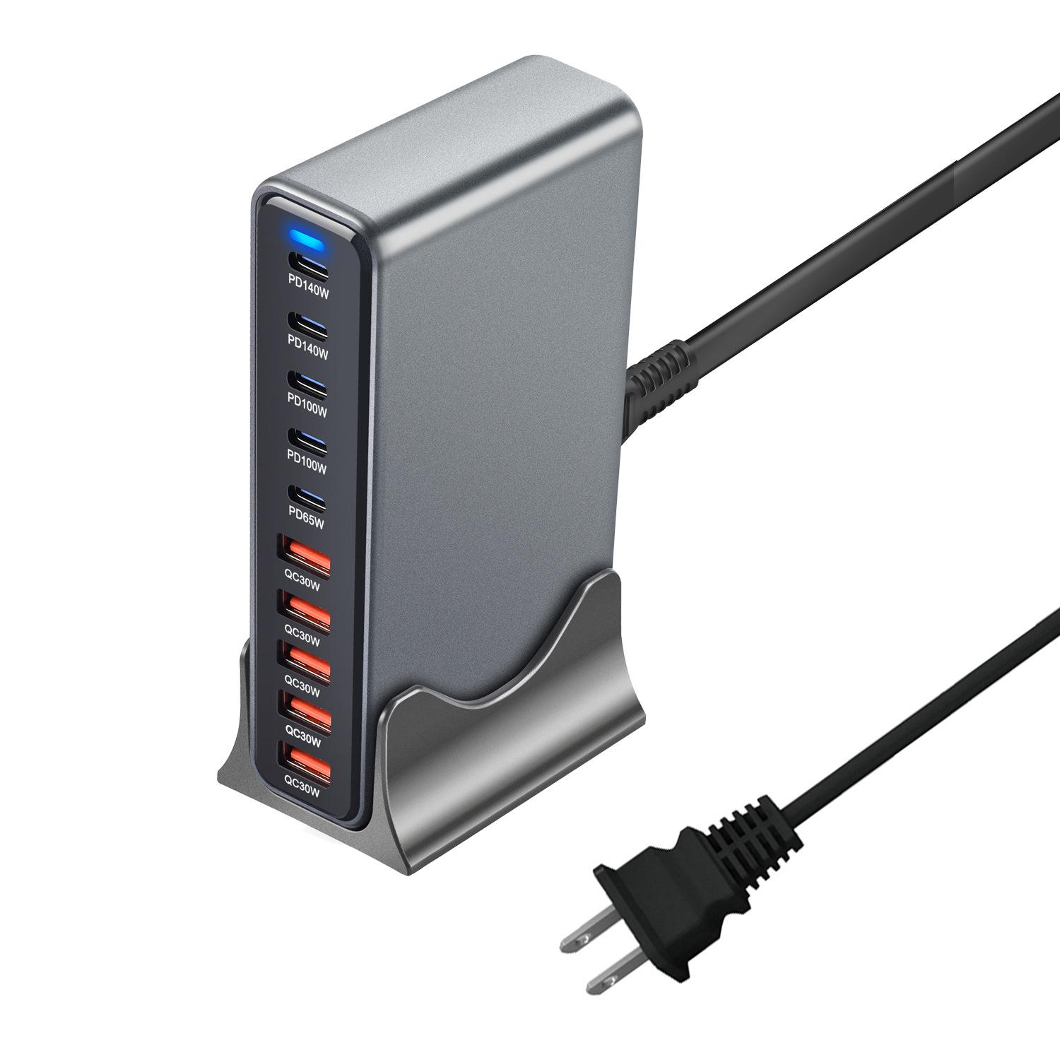 800W Gallium Nitride PD Charger, 765W Multi-functional Desktop PD Charger, 730W 10-Port Charger for Fast Charging