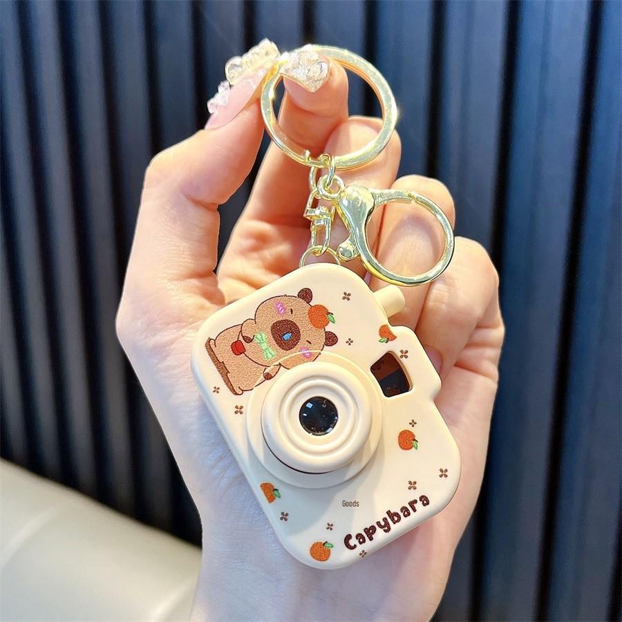 Luminous Cartoon Projector Camera Keychain - Small Gift & Bag Pendant