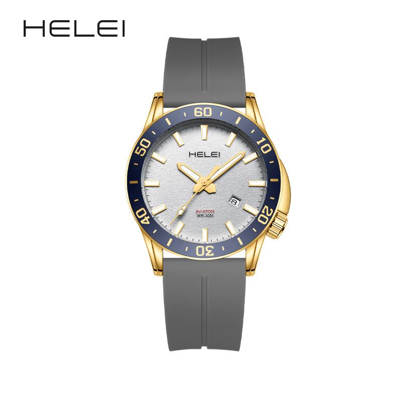 Mens Quartz Watches Large Face Diving Style Wrist Watch Luminous Hands Waterproof Watch with Date