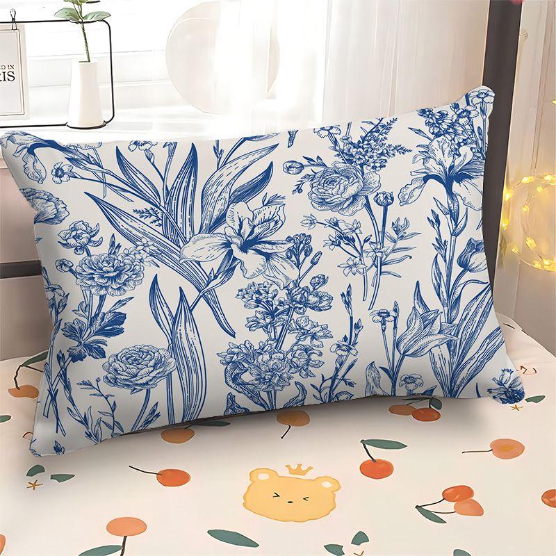 European Plant & Flower Pillowcase with Nordic Geometric Design Rectangular Sofa Cover Customizable