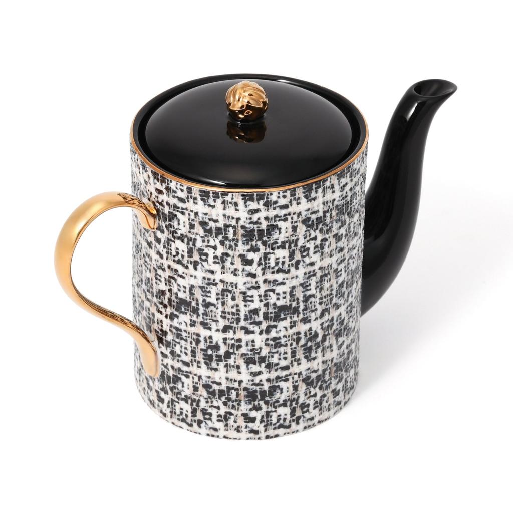 Francfranc Tweed Teapot, Black