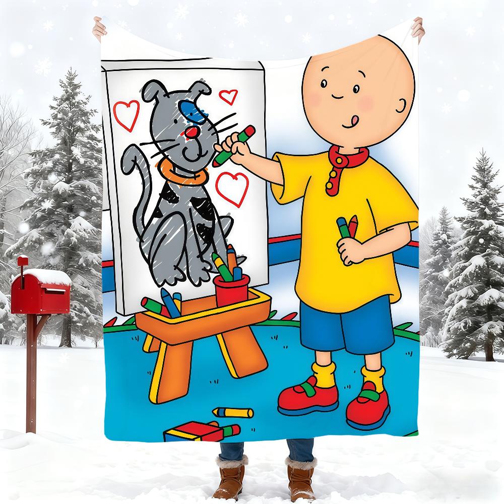 Couverture Cartoon C-Caillou Super Chaude Confortable Couverture Jetée en Peluche Enfant Maison Canapé Chambre à Coucher Cadeau
