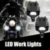 90W LED Motorcycle Headlight Yellow White Hi/Lo Spot Light Driving Fog Lamp Pair