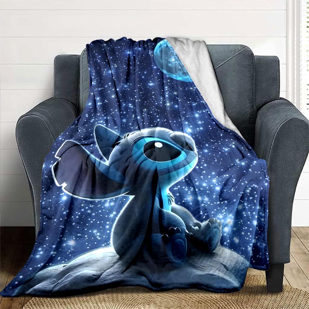 1pc S-Stitch9 Blanket, Gift, for Men and Women, Soft Blanket, Good for Sofa Bed Couch Travel, Lightweight Flannel Blanket