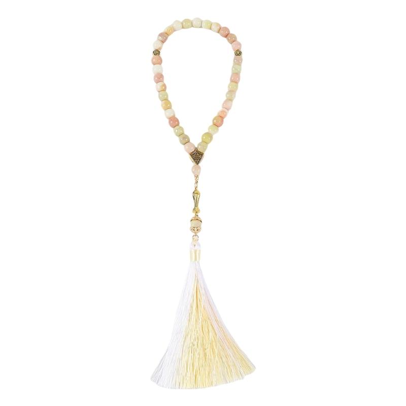 Multifunctional Glass Prayer Beads with Colorful Tassels Comfortable and Stylish for Muslims and Fashion Enthusiasts