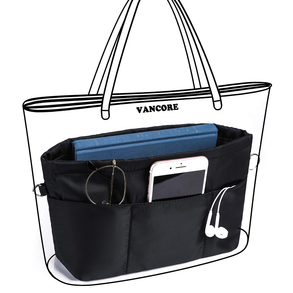 [VANCORE] Self-Standing, Lightweight Bag-in-Bag for Totes, Large A4 Size, Organizes and Tidies Inside Your Bag, Perfect for Commuting and Travel