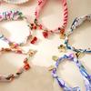 Bohemian Style Satin Bandana Scarf Necklace Vintage Flower Heart Bow Cherry Charm Scarf Pendant Fashion Women Jewelry Accessory