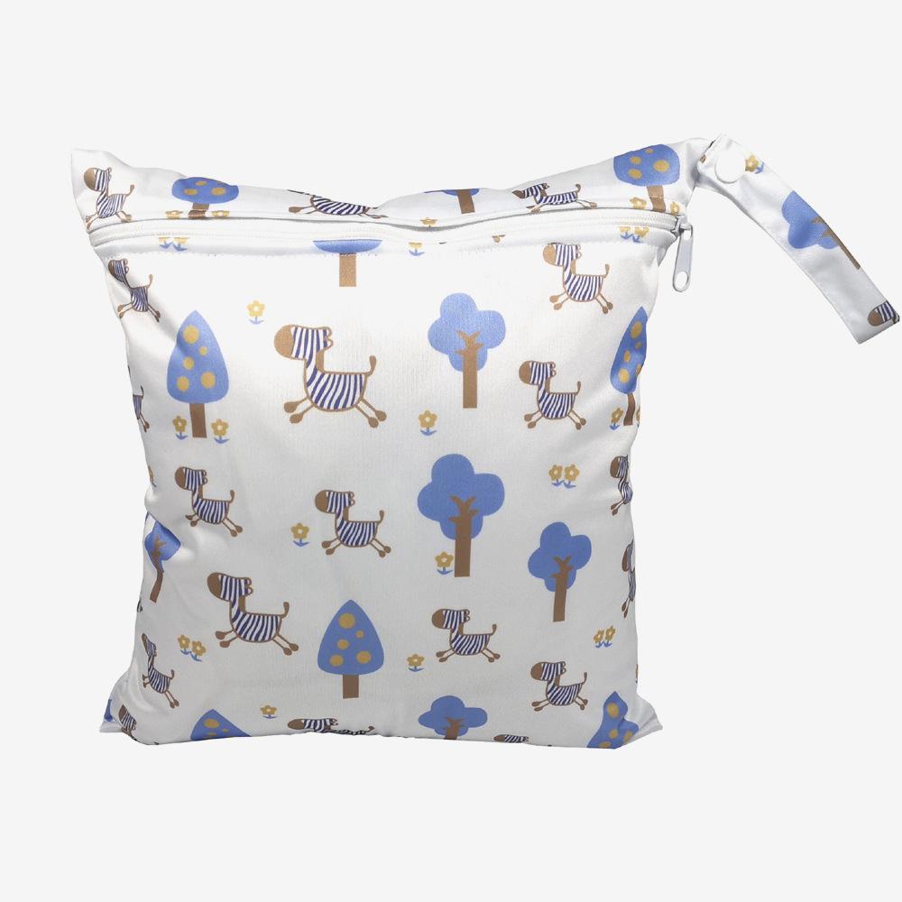 SGS Certified Baby Diaper Bag - Cartoon Pattern, Washable, Wet/Dry Storage