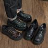 Derby Shoes Men's Autumn Low-top Niche Martin Shoes Platform Black Tooling Shoes British Casual Small Leather Shoes 2905-M