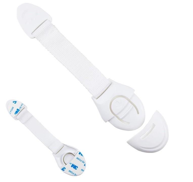 Cabinet Security, Drawer Lock, Strap Lock, White