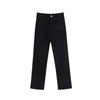 2024 Spring/Autumn Black Slimming Straight-Leg Jeans for Women - Petite, Loose, Casual, Versatile, Nine-Point Length
