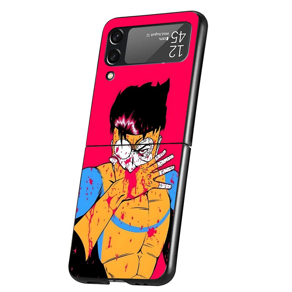 Cool I-Invincible Cover Phone Case For Samsung Galaxy Z Flip 7 6 5 4 3 5G Flip7 Flip6 Flip5 Flip4 Flip3 Black Fundas Shell