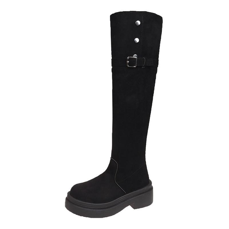 Boots Women's Autumn 2025 Versatile Skinny Retro Temperament Thickness High Over Knee Fashion Boots