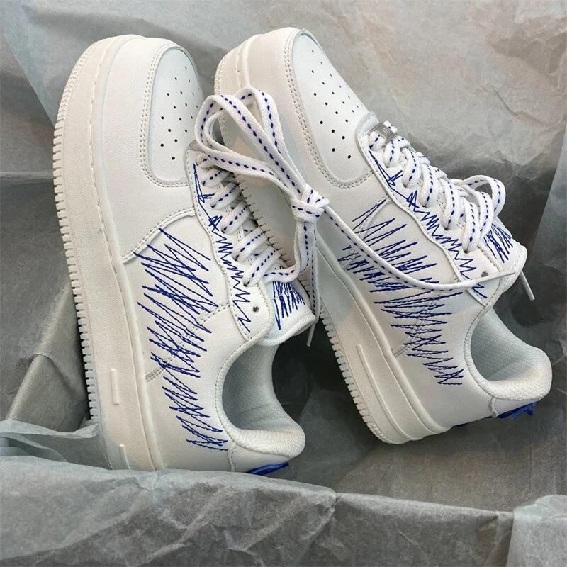 

Casual Sneakers Women Leather White Lace Up Woman Flats Shoes Sneakers Tennis Female Spring Autumn Platform Sneakers Unisex