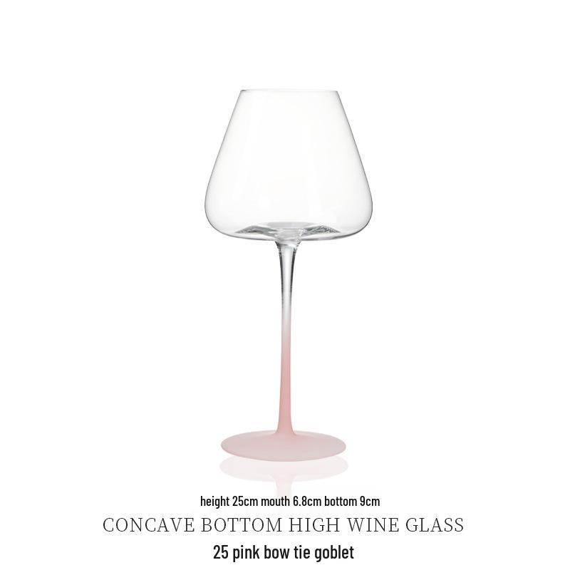 European Style Gradient Burgundy Crystal Goblet Wine Glass
