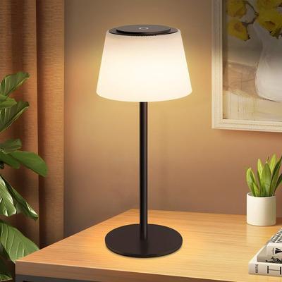 Wireless Table Lamp - NETTLIFE - LED Touch Lamp - USB Rechargeable Battery - Dimmable - Black