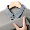 Two-piece T-shirt Shirt Collar for Men with Long Sleeves Layered Spring and Autumn Men's Fashion Base Shirt