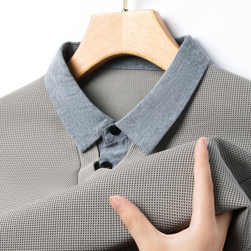 Two-piece T-shirt Shirt Collar for Men with Long Sleeves Layered Spring and Autumn Men's Fashion Base Shirt