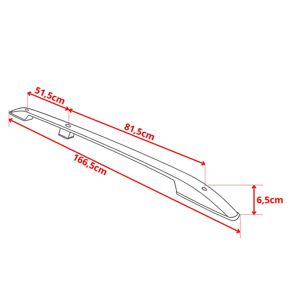 Roof Rails FIAT DOBLO SHORT FROM 20102022 Black Solid Durable