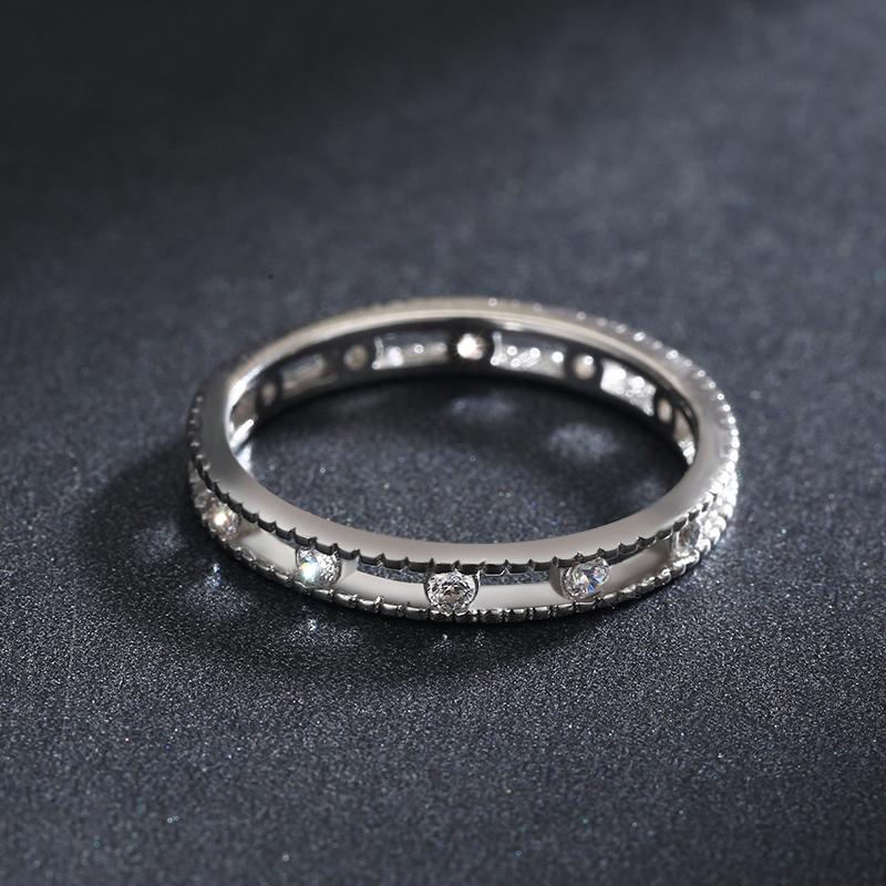 Modian Silver Rings Stackable Vintage Finger Platinum Plated Rings For Women Wedding 925 Sterling Silver Fine Jewelry