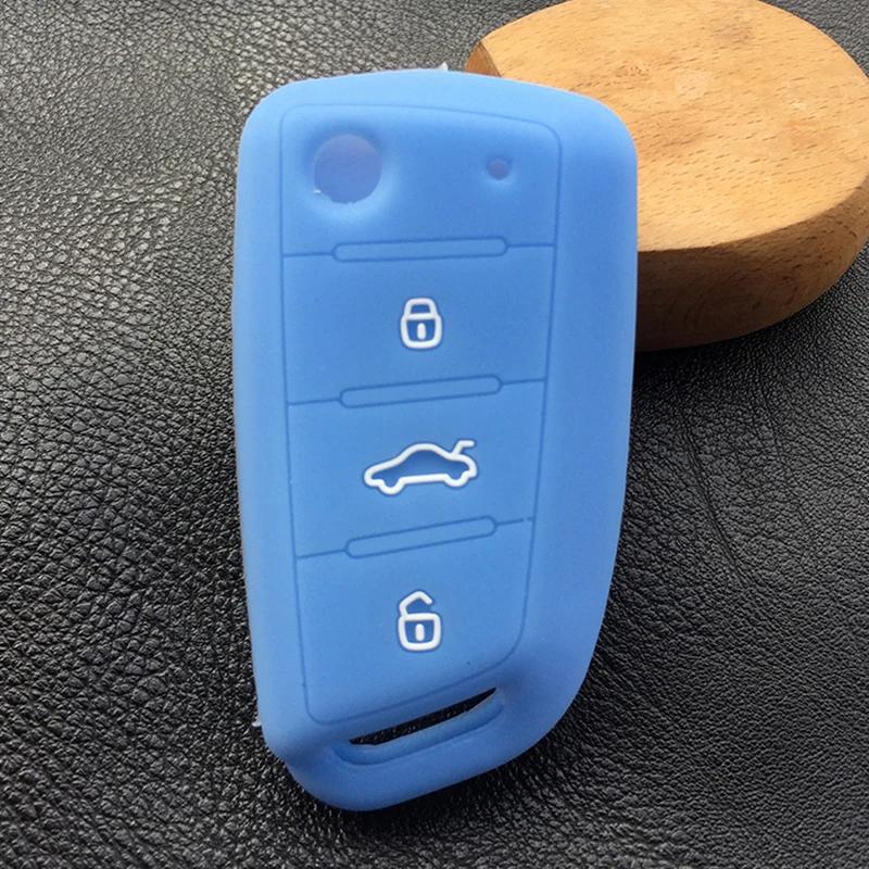 

Silicone Car Key Cover Case For JAC S2 Refine S3 S4 S5 S7 R3 A5 3button key Accessories Key