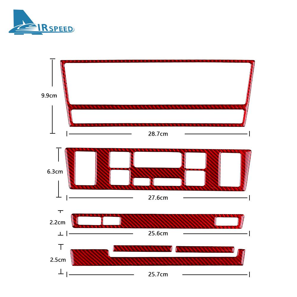Nálepka pro BMW řady 5 M5 E39 1998-2003 Carbon Fiber Car Klimatizace AC CD Klimatizace Ovládací panel Vyhřívání sedadel