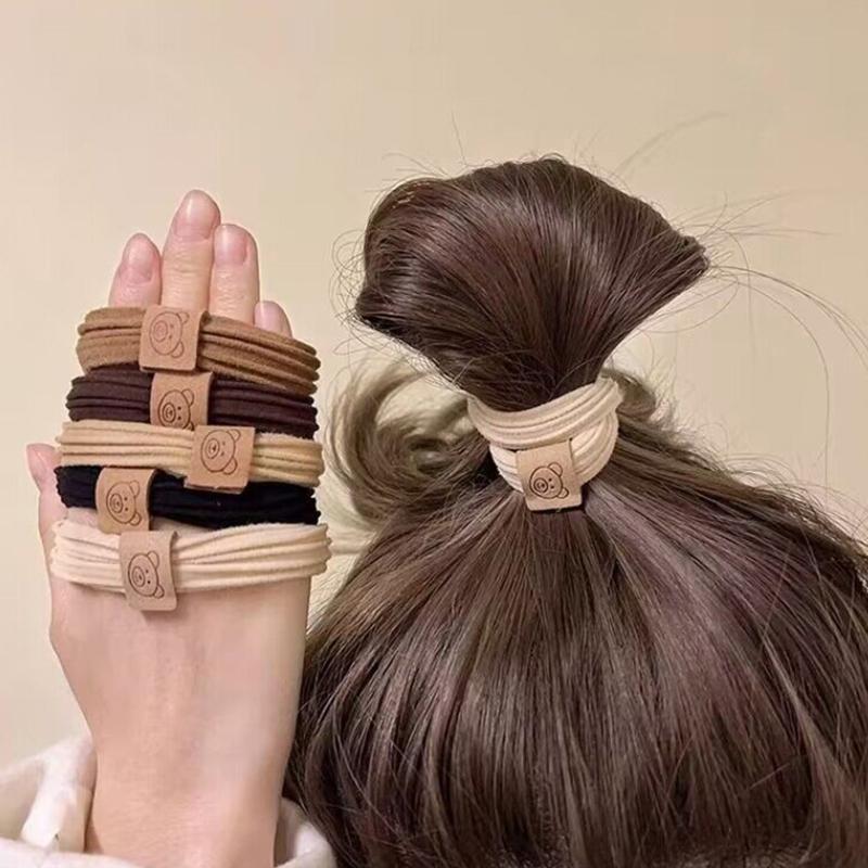 5Pcs Women Girls High Elastic Hair Ties Hair Rubber Bands Scrunchies Ponytail Hair Holder Headband Hair Accessories