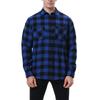 Men's Casual Fashion Plaid Long Sleeve Shirt Men's Pocket Button Shirt