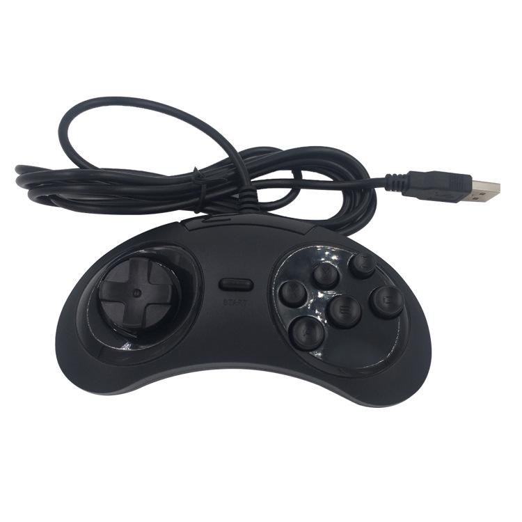 

USB-геймпад в стиле ретро Sega для ПК чёрный
