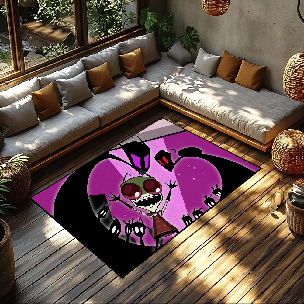 Tappetino d'ingresso Cartoon Invader Zim Benvenuto Ingresso Balcone Bagno Pavimento Tappeto Antiscivolo Tappeto Camera da Letto Decorazione Casa