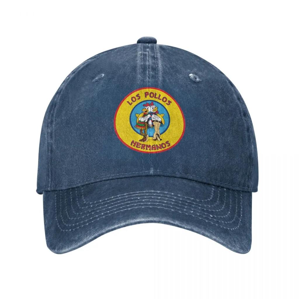 Los Pollos Hermanos Baseball Caps Casual Distressed Washed Fast Food Snapback Hat Unisex Style Outdoor Activities Hats Cap