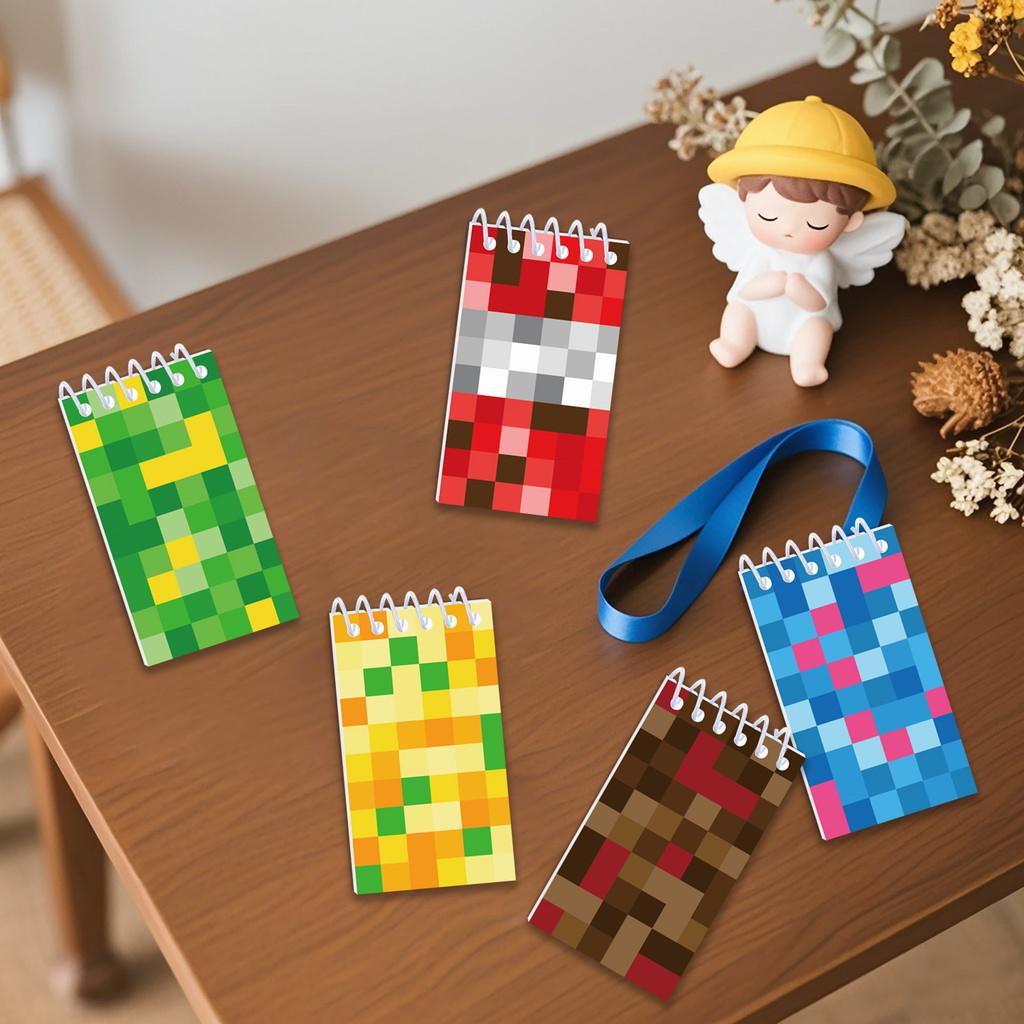 Minecraft Pixel Notebook With Cartoon Design For Student Diaries Events And