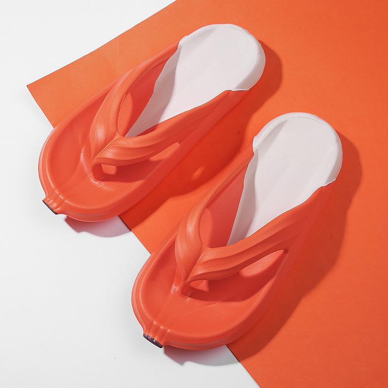 

Толстоподошвенные шлепанцы женская мода уличная обувь мягкая подошва танкетка пара щиплют ноги пляжные сандалии мужские 44-45