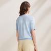 Zhaojun Women's Silk Blend Rainbow Embroidery Short Sleeve Cardigan