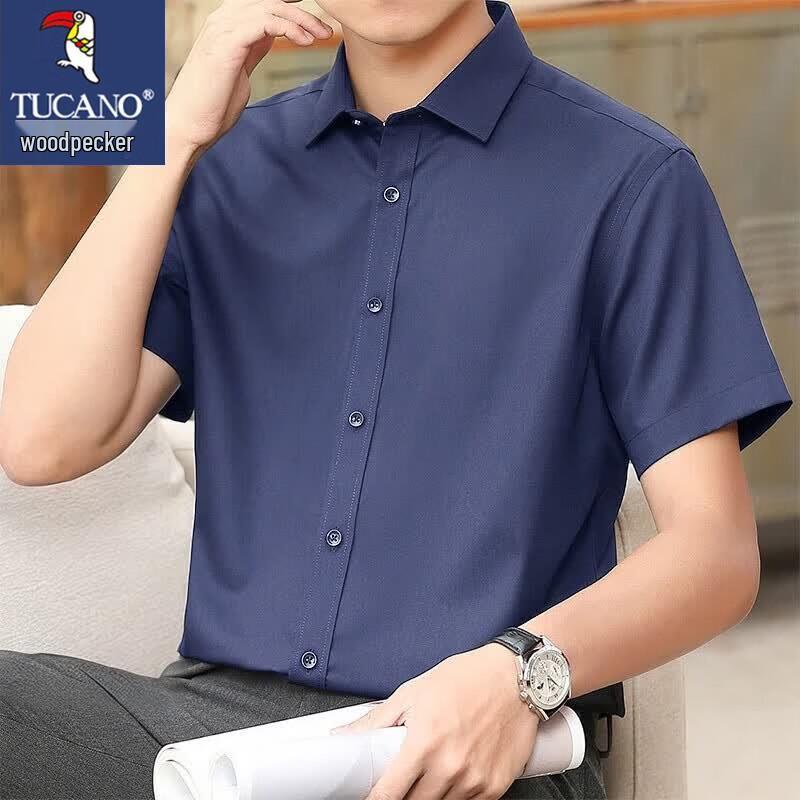 TUCANO Men s Short Sleeve Business Casual Shirt 3XL