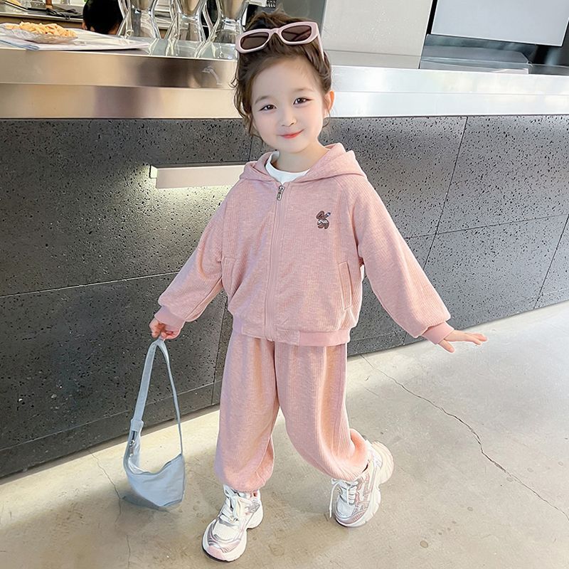 Girls Spring Autumn Tracksuit Long Sleeve Hoodie And Casual Pants 2 Piece Set Kids Sportswear