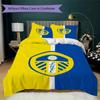 Leeds United Vzorované povlečení Sada přikrývky Potah na přikrývku Povlak na polštář Domácí dekorace Dárek k narozeninám (1 * povlak na peřinu + 2 * povlak na polštář bez jádra)66