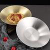 304 Stainless Steel Pasta Plate Deepened Fruit Dish Korean Salad Bowl  Kitchen Tableware