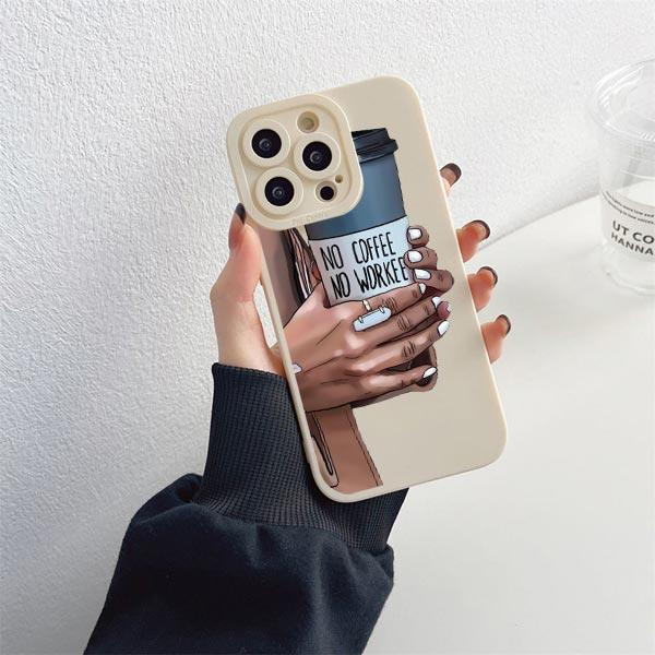 Fashion Lady High Heel Girl Women Coffee Miss Phone Case For iphone 12 11 14 13 15 Pro Max X XS MAX XR SE 2020 7 8 Plus Covers