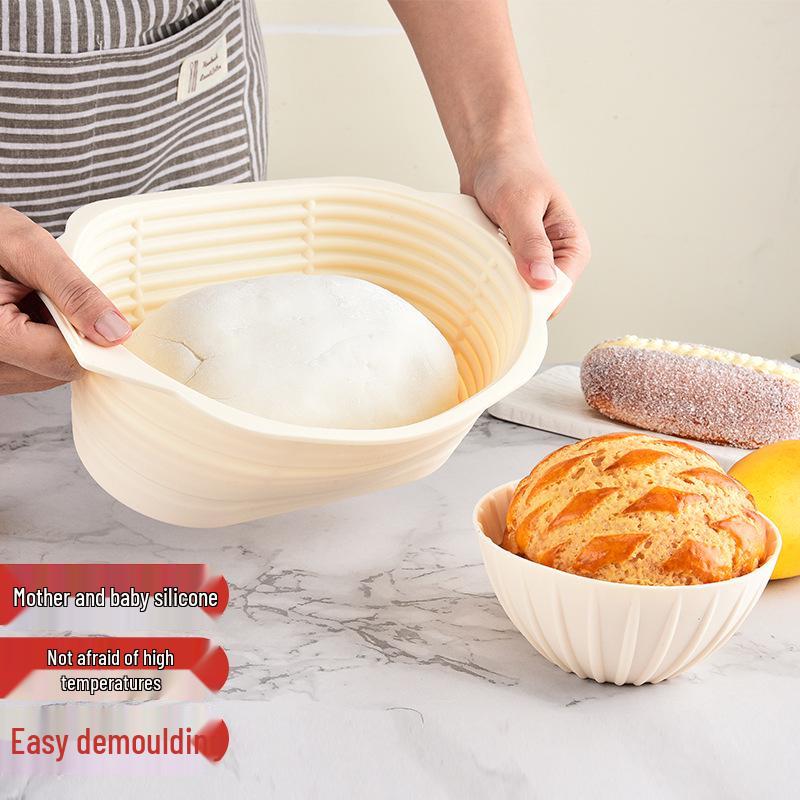Silicone Bread Fermentation Bowl - High Temp, Food-Grade, Foldable Basket