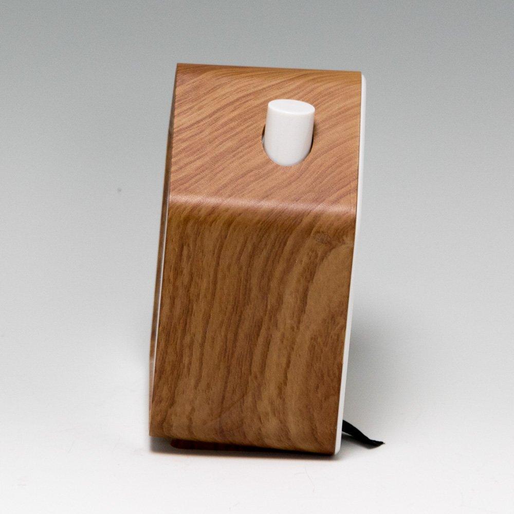 Seiko Clock PYXIS Alarm Clock, Natural Nature Sound, Analog, Switchable Alarm, Brown, Wood Grain Pattern, NR444A