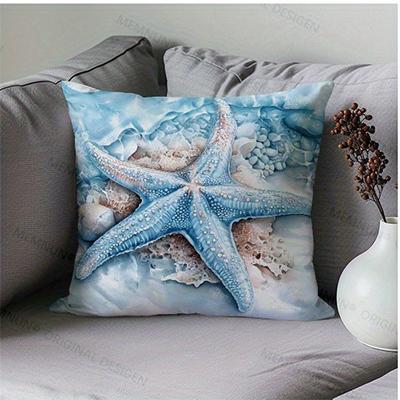 Federa per cuscino decorativa con illustrazione a tema oceanoAdatta per divano auto camera da letto fodera per cuscino decorativa federa per cuscino