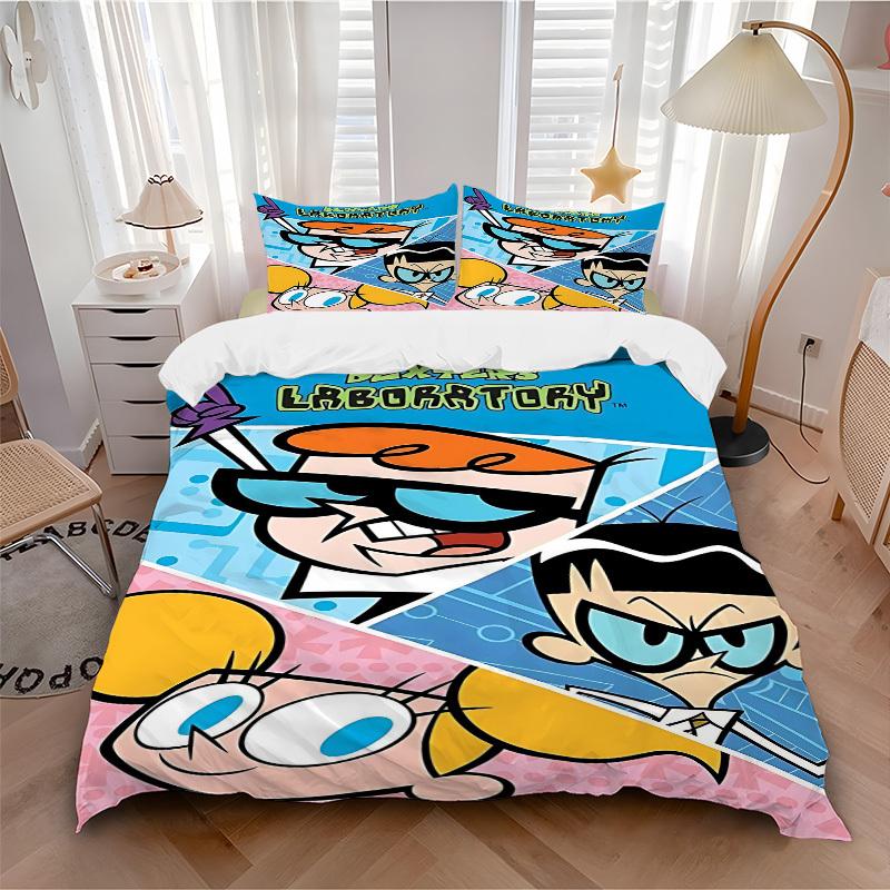 

3pc Dexter s Laboratory Bedding Set Guest Room Bedroom Decor Christmas Halloween Decor Birthday and Holiday Gifts- All Seasons 3pcs Quilt 174 135x200cm