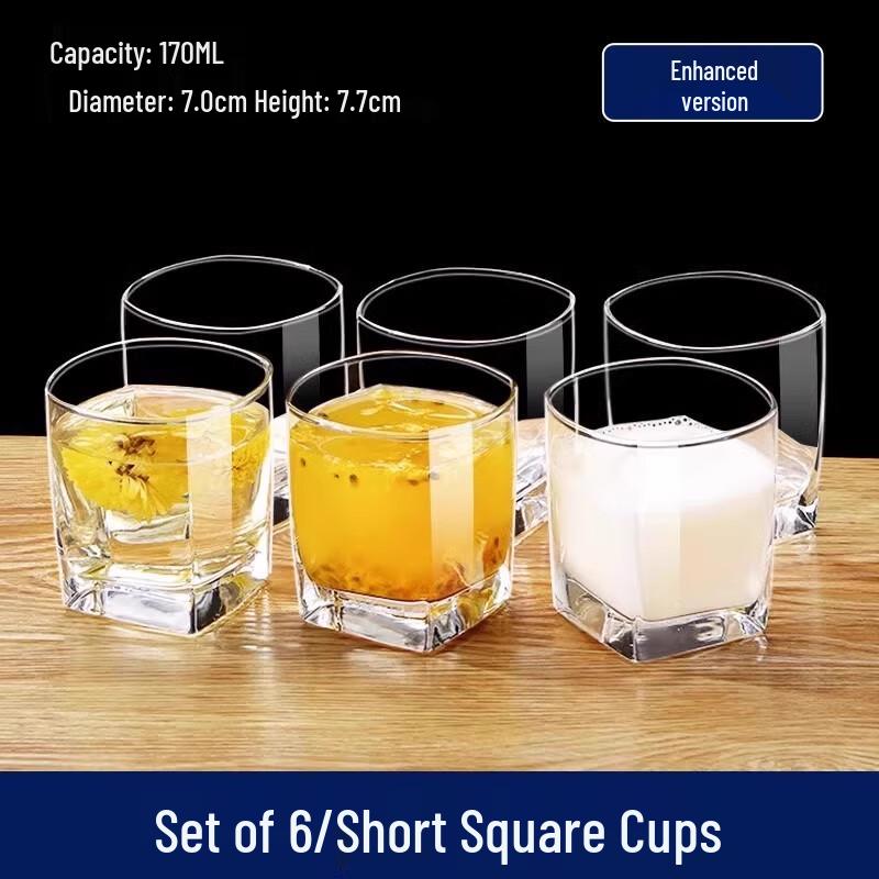 Shangqi Heat-Resistant Borosilicate Glass Tumblers (6-Pack)