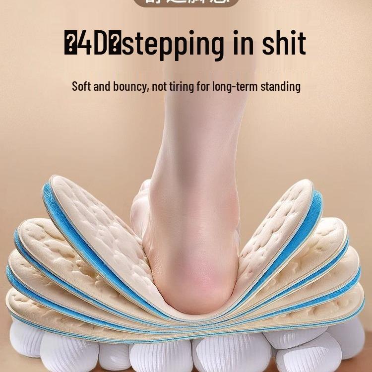 Men's Breathable Sweat-Absorbent Insoles - Soft, Odor-Resistant, Comfort Insoles for Sports & Summer Training