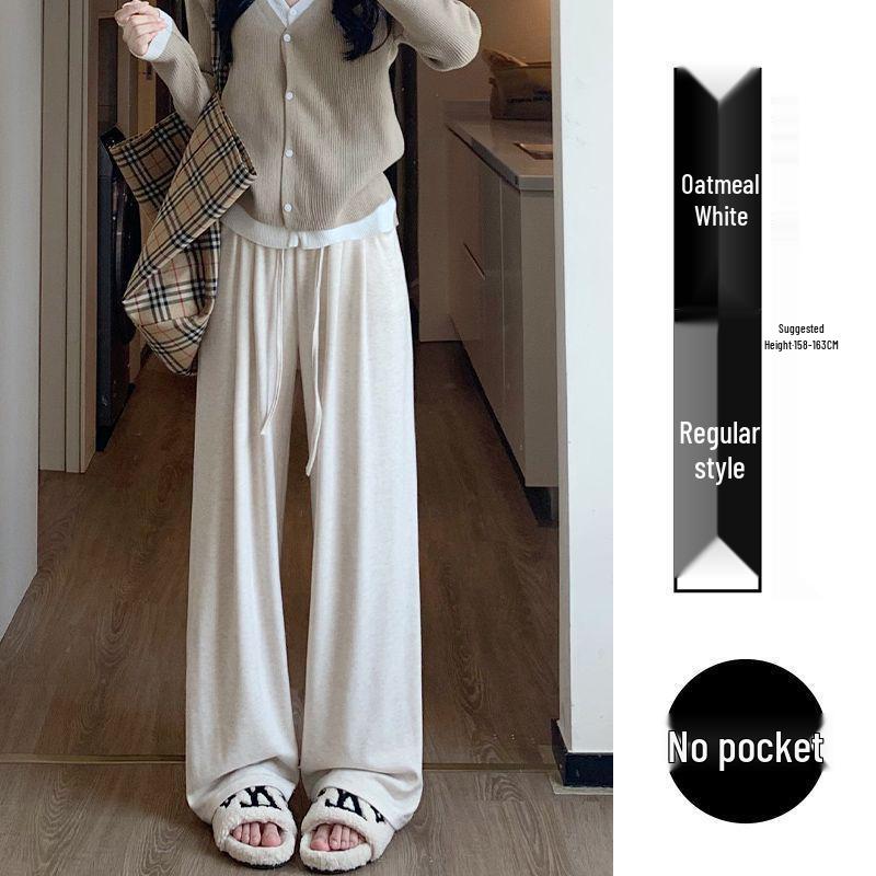 

Women s High-Waisted Autumn Casual Wide-Leg Sweatpants - Petite, Straight, Loose Fit S (80-95 lbs)
