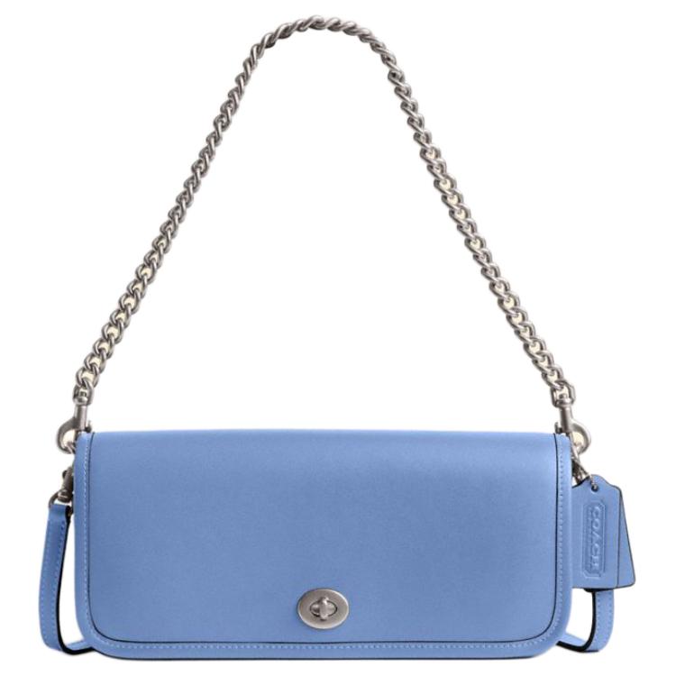 

Coach Dinky 26 Lock Closure Zipper Hidden Pocket Leather Shoulder Bag Women Shoulder Bag Mist-Blue CW641-LHXAV Basic Set (Bag+Dust Bag)