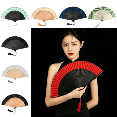 Baumwoll-Leinen-Stoff Faltbarer Handfächer Japanischer Stil Handgehaltener Fächer Neuer Chinesischer Stil Fächer Geschenk geben