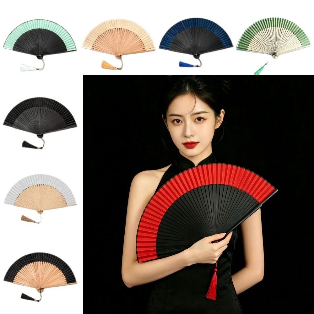 Baumwoll-Leinen-Stoff Faltbarer Handfächer Japanischer Stil Handgehaltener Fächer Neuer Chinesischer Stil Fächer Geschenk geben